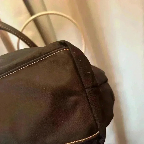 Tommy Hilfiger Vintage Y2K shoulder Tote Nylon and Leather - Picture 8 of 10